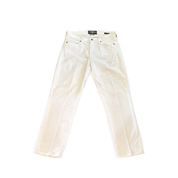 New Lucky Brand Sofia Capri Jean Sz 10/30 White Curvy Lucky You zip denim - Picture 1 of 12